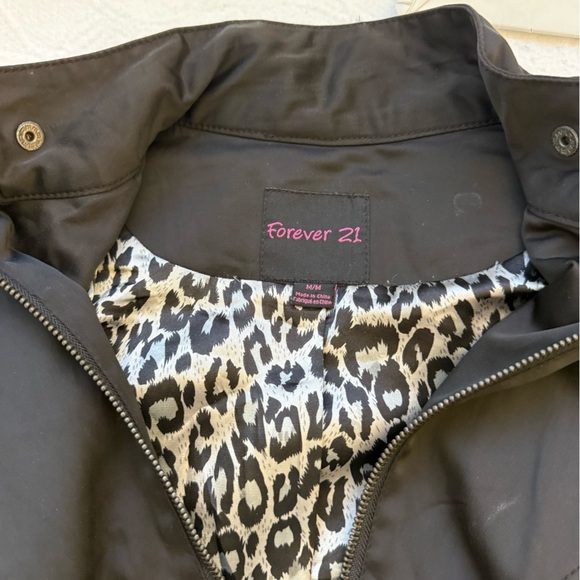 Forever 21 Black Moto Jacket Y2K sizeM - Picture 7 of 9